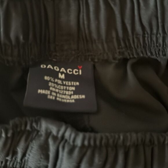 Dagacci black elastic drawstring waistband scrub pants. Medium. - Picture 4 of 4
